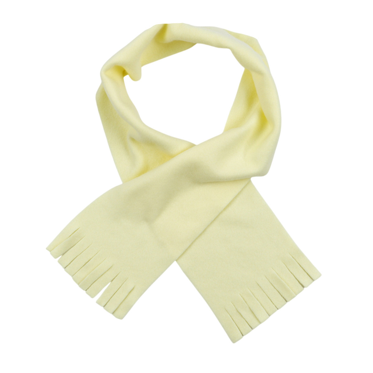 Детски шал от полар в жълто 120 х 15 см