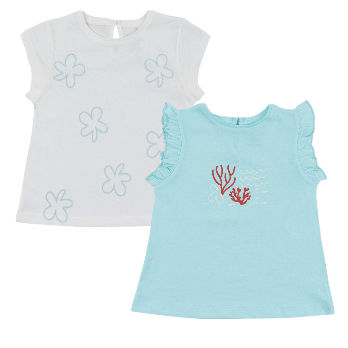 Двойка тениски за момичета "Seabed"