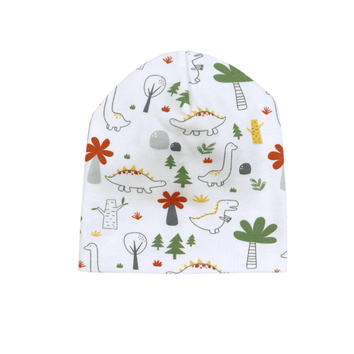 Двупластова трикотажна шапка с динозаври
