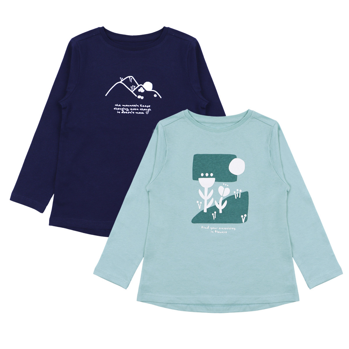 Двойка памучни блузи за момичета ''Creativity''