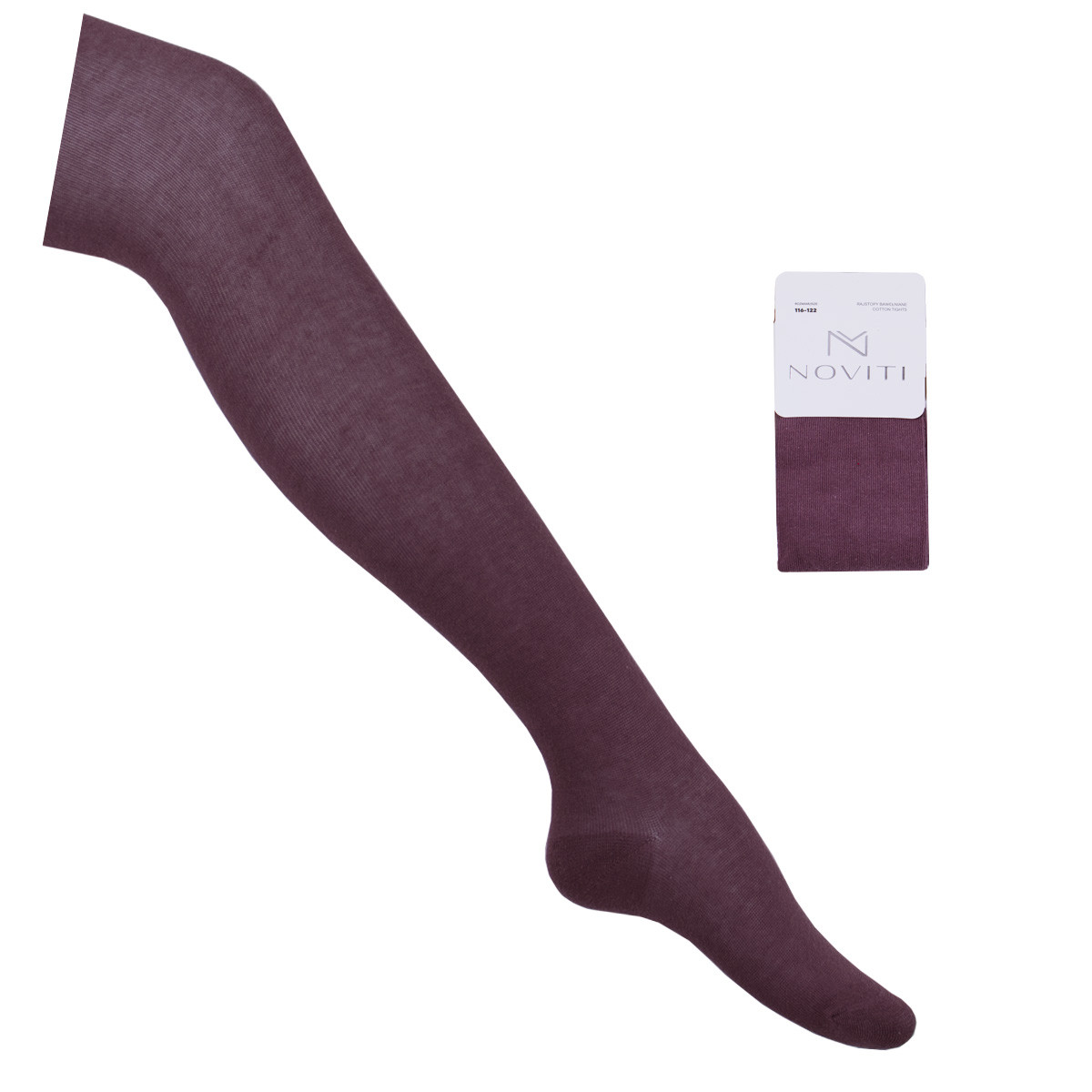 Детски памучен чорапогащник в опушено лилаво