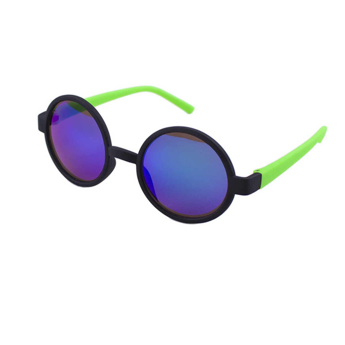 Слънчеви очила с рамка в черно и лайм UV 400