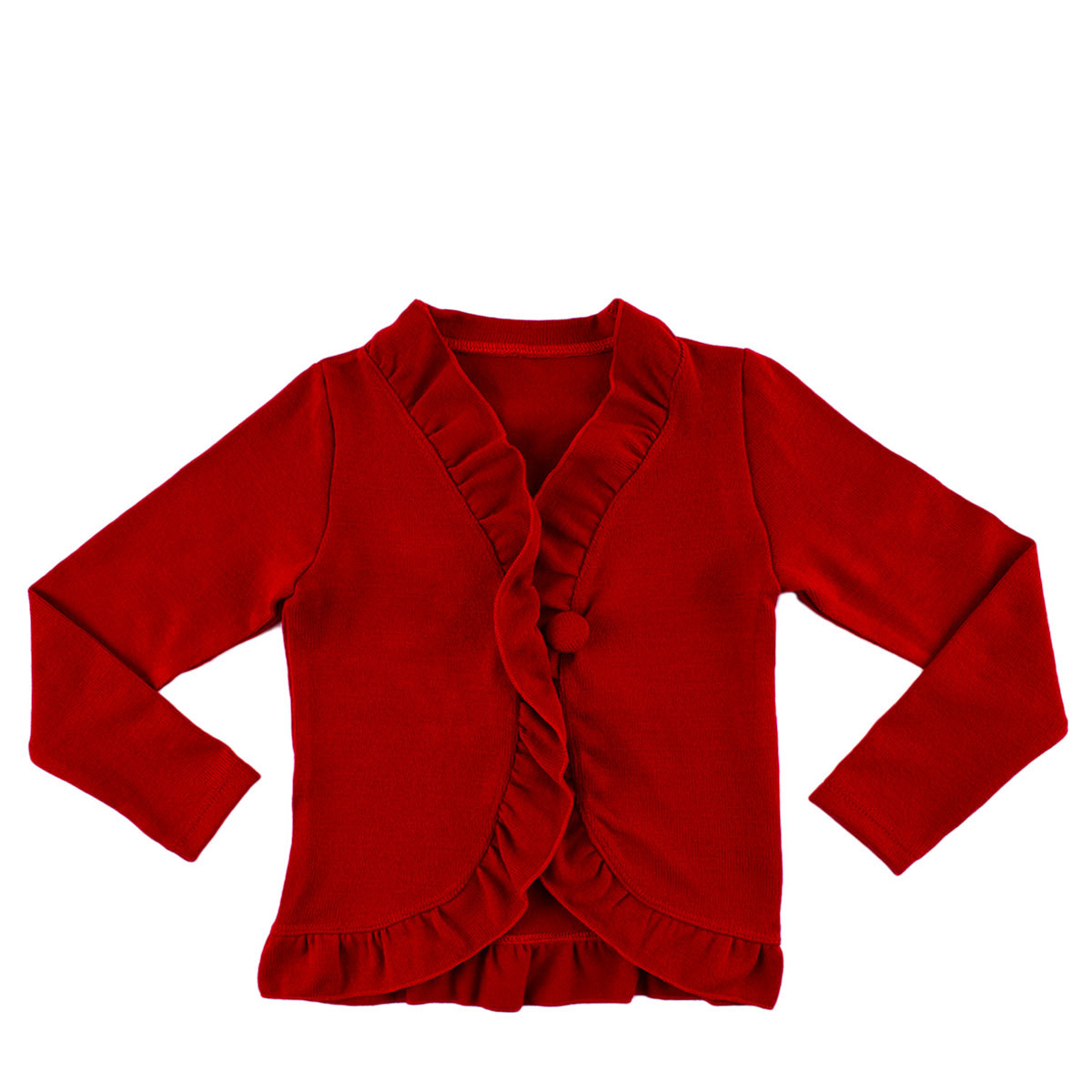 Фина плетена жилетка в червено (2 - 12 год.)