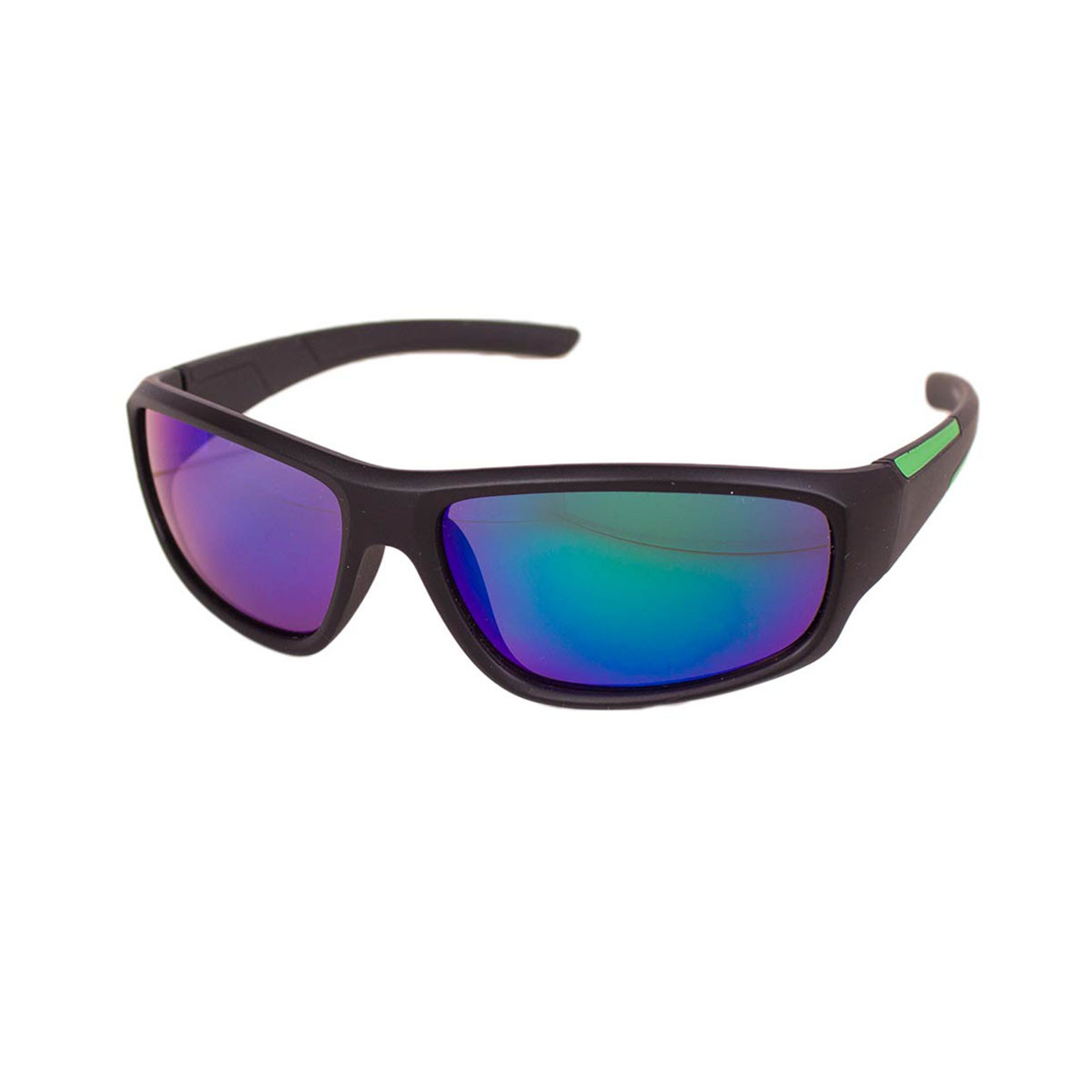 Слънчеви очила с черна рамка и огледални стъкла в лилаво UV 400