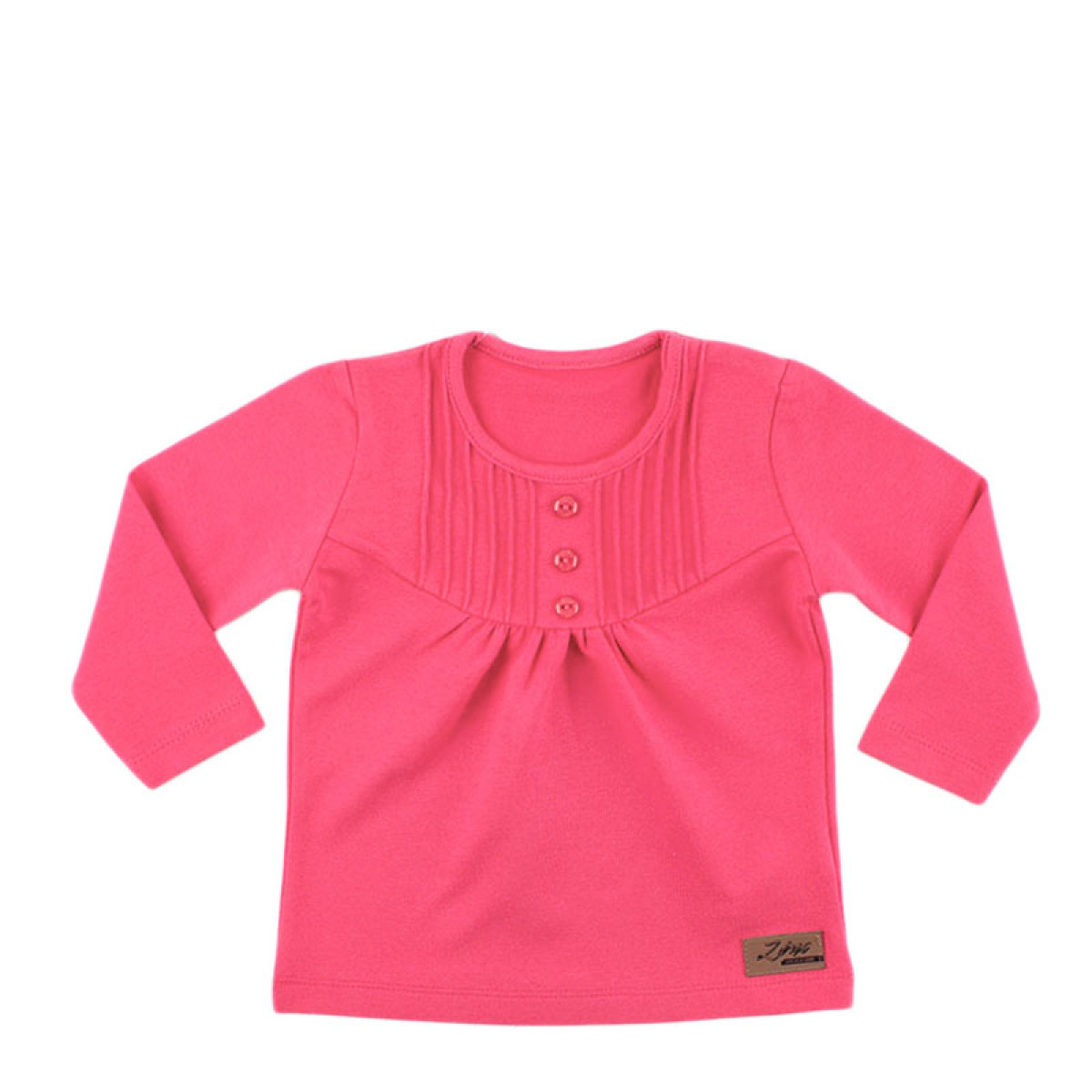 Бебешка блузка за момичета в цвят корал (6 - 24 мес.)