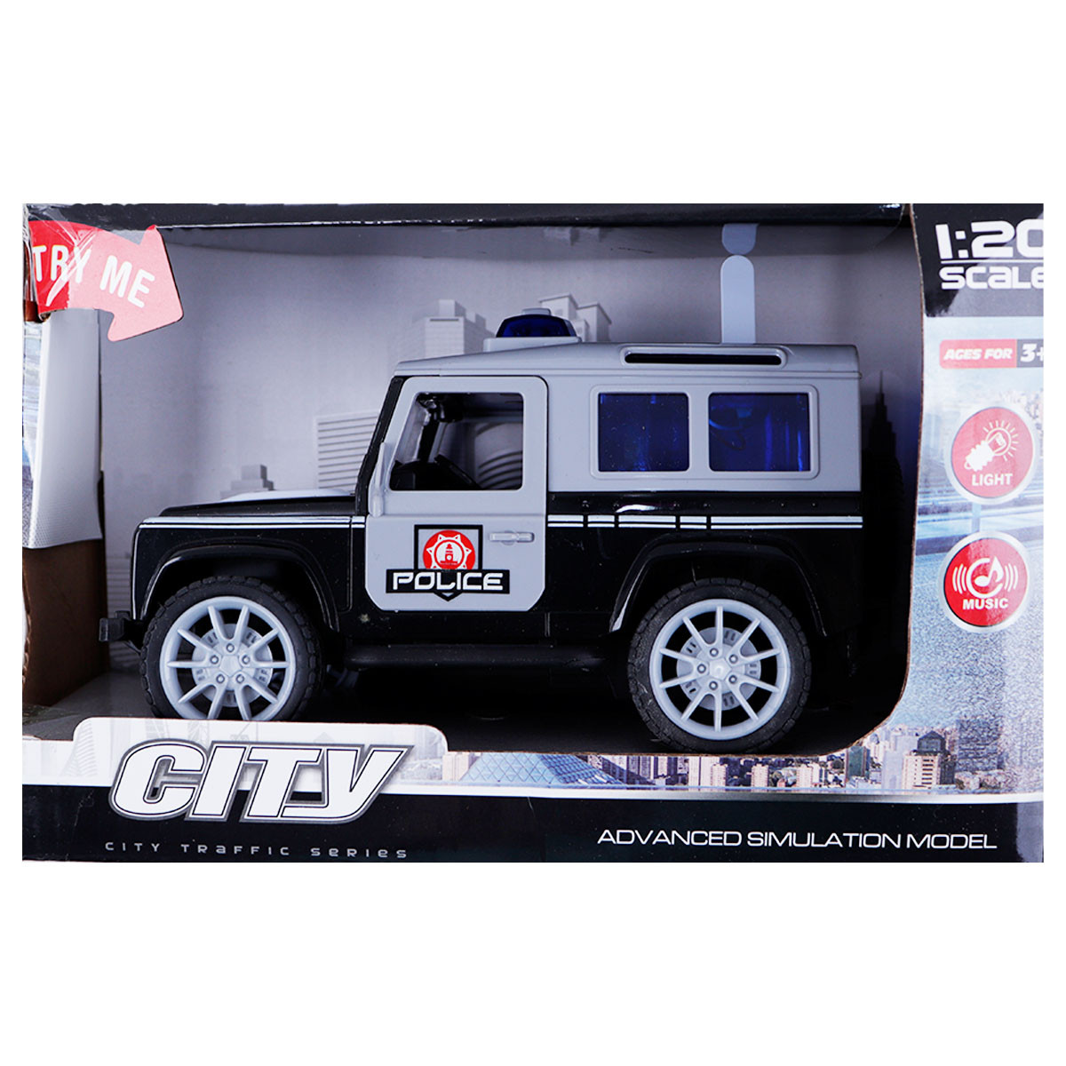 Полицейски джип със звук и светлина 22 x 14 см