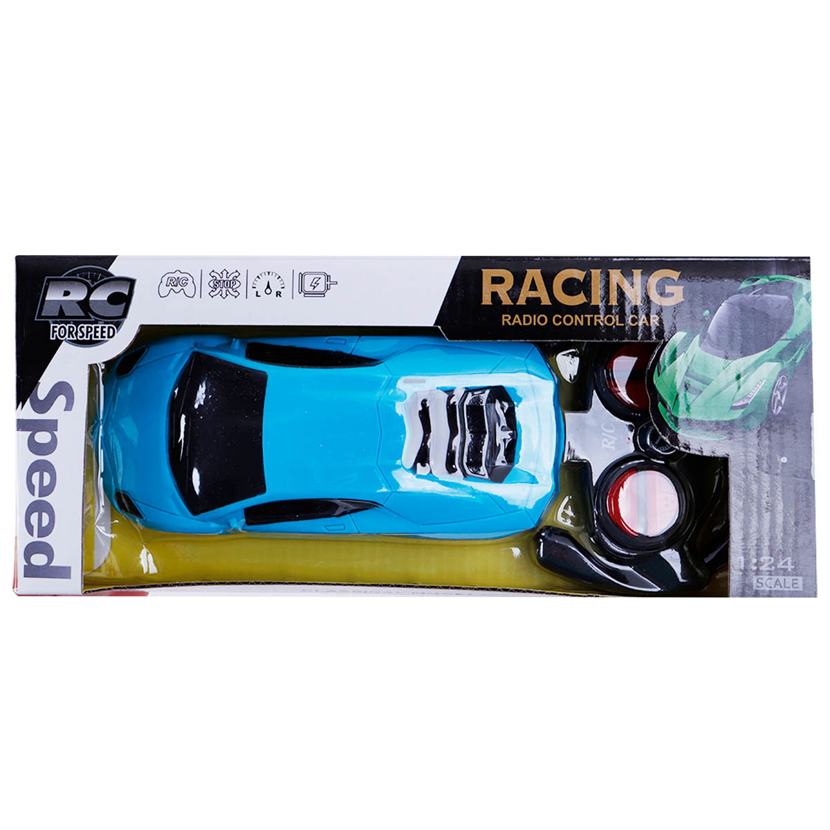 Синя кола с дистанционно управление 18 х 12 см