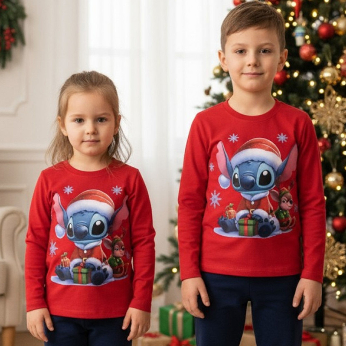 Коледна блуза "Gifts" в червено