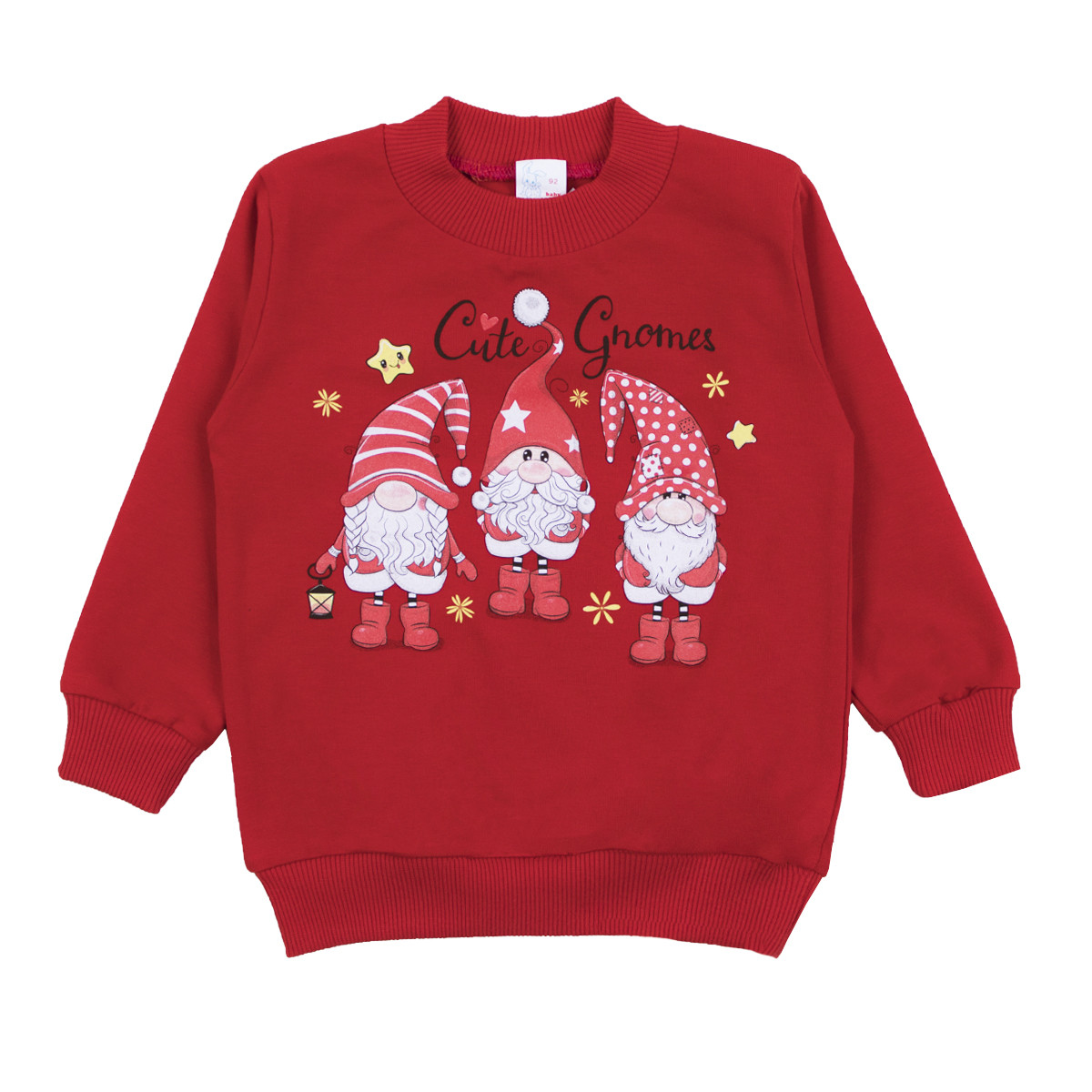 Коледна ватирана блуза "Cute gnomes"