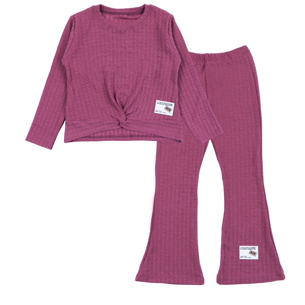 Комплект от фино плетиво в цвят вишна