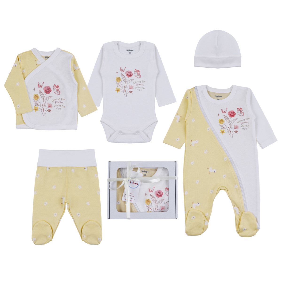 Бебешки подаръчен комплект в жълто