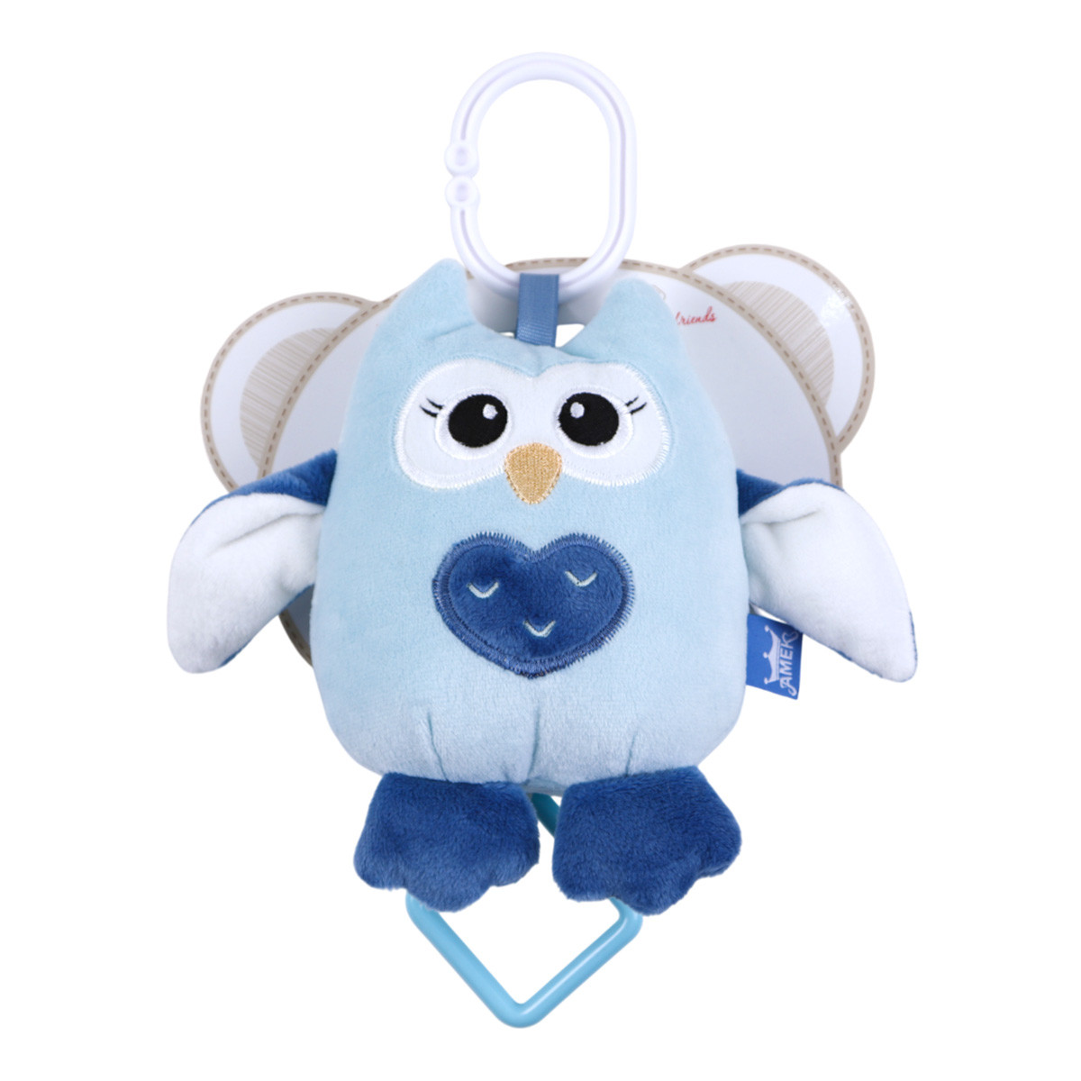 Латерна "Бухалче" в синьо 16 см