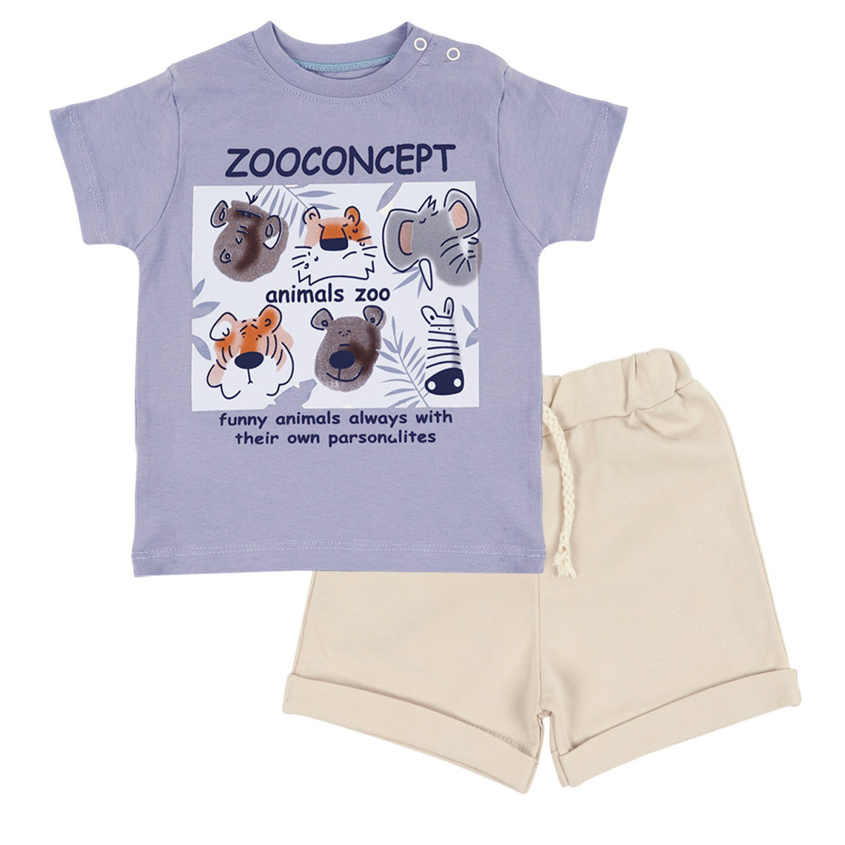 Памучен летен комплект ''Animals''