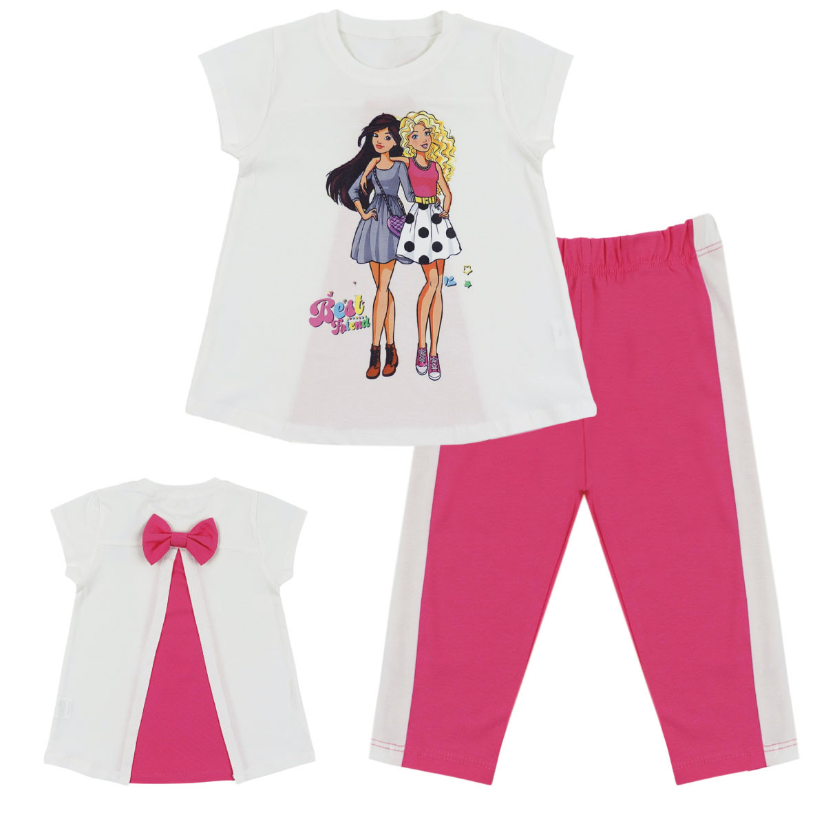 Летен комплект с клин 7/8 "Best friends"