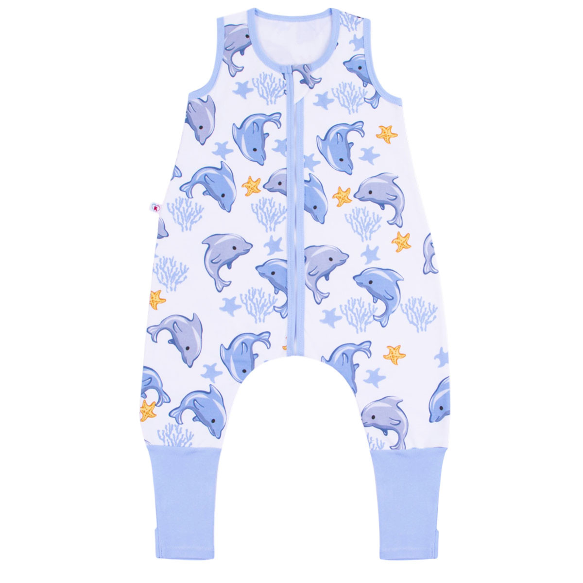 Летен спален чувал с крачета "Делфини"