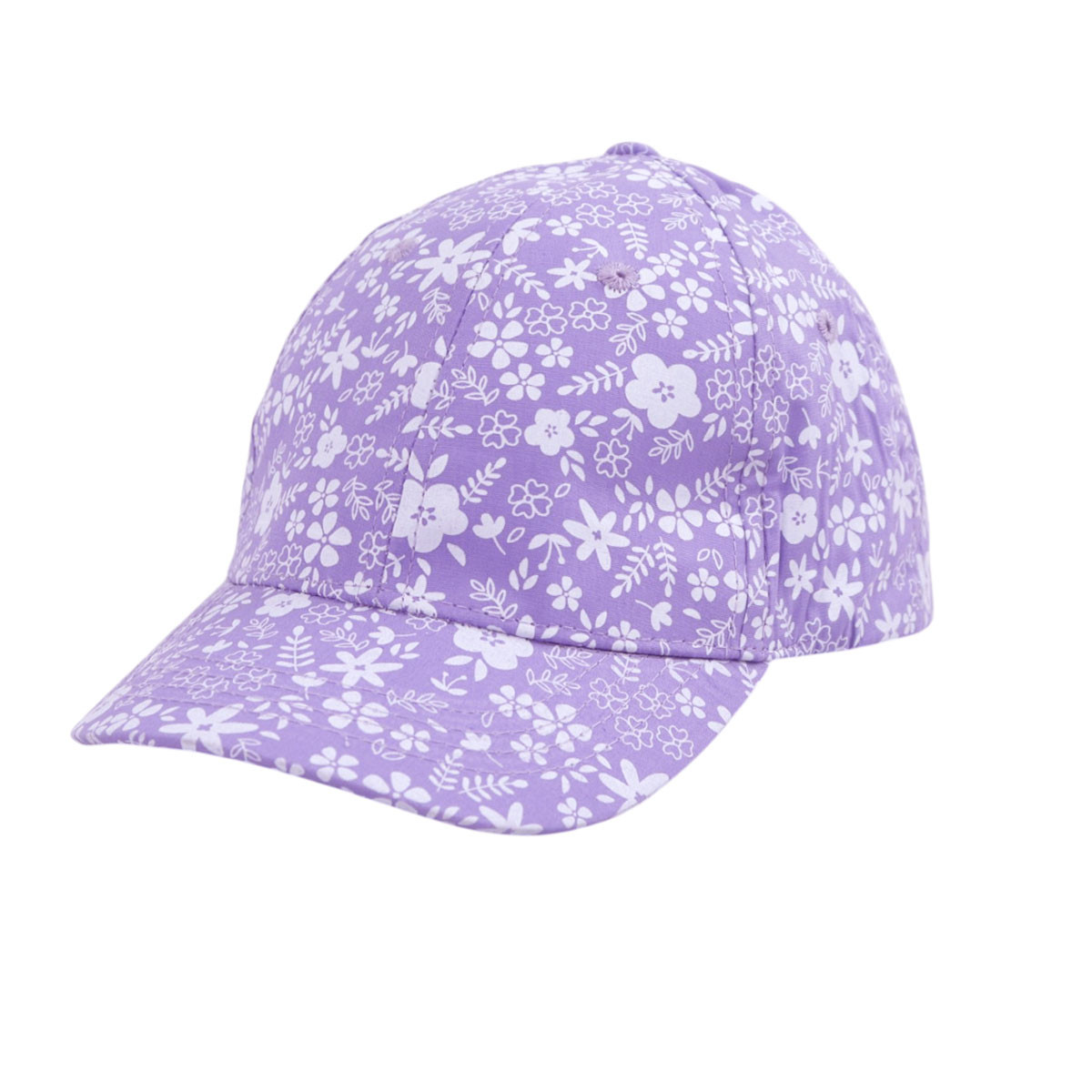 Лятна лилава шапка с цветя