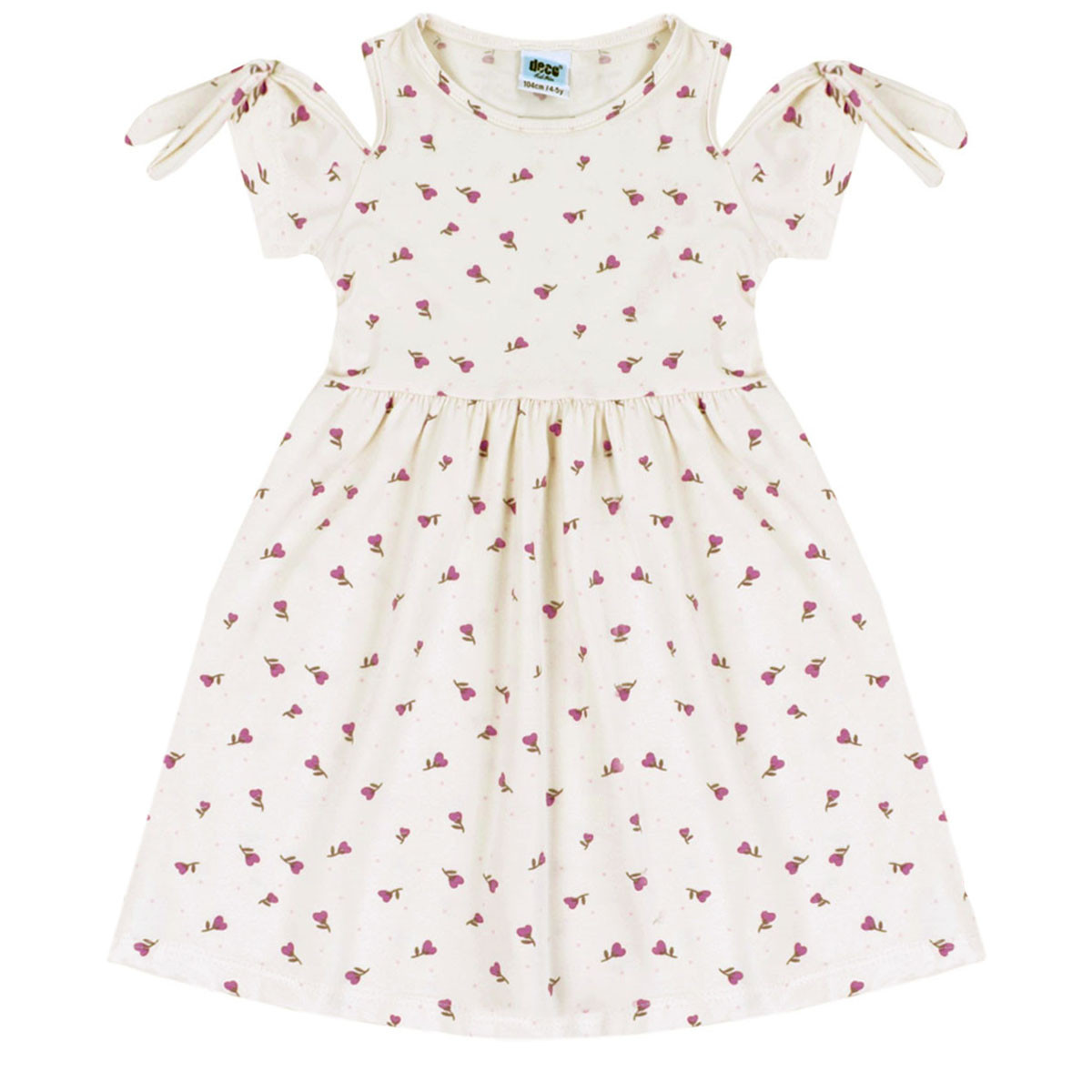 Лятна рокля с голи рамене в екрю