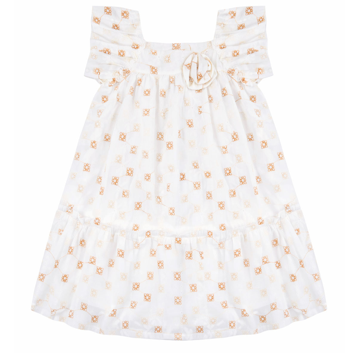 Лятна рокля с нежен флорален десен