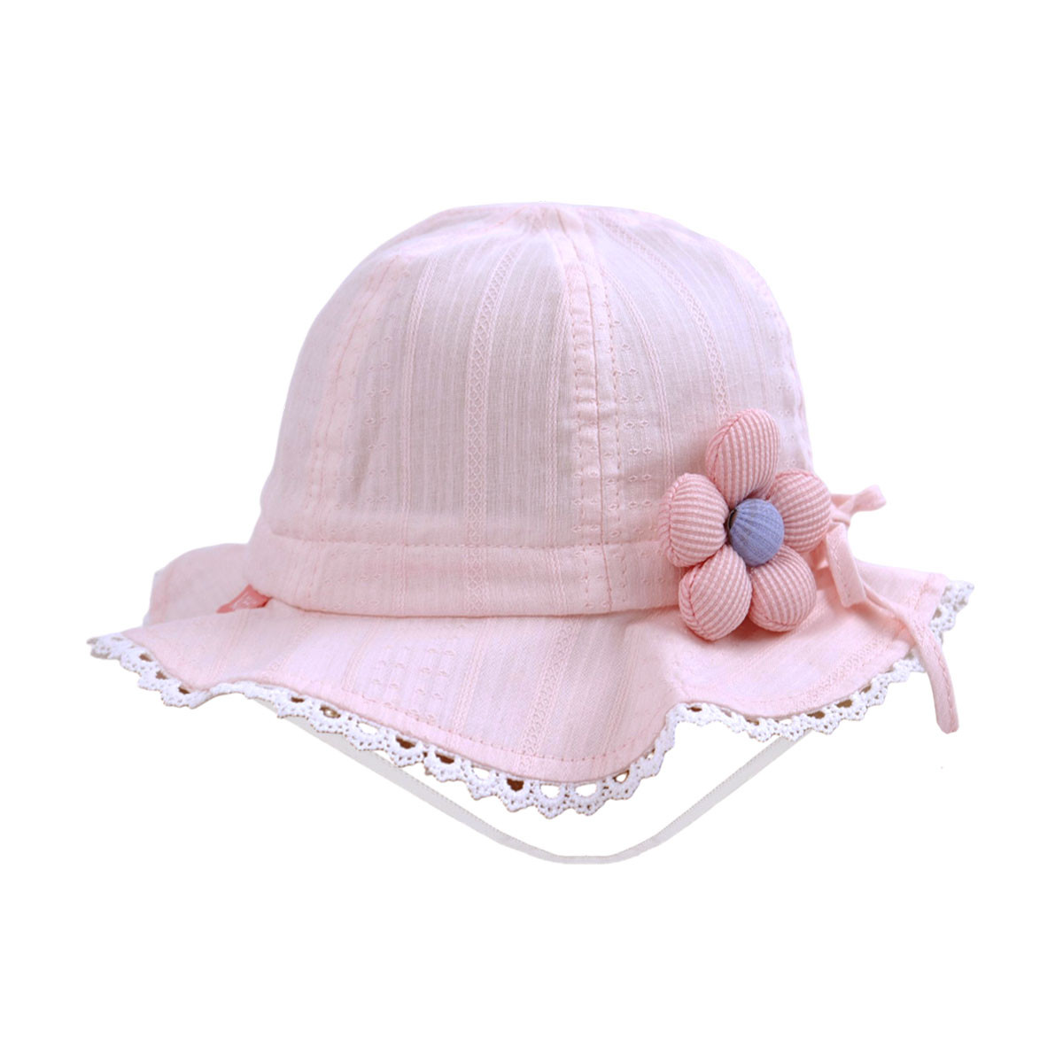 Лятна шапка "Flower" в розово