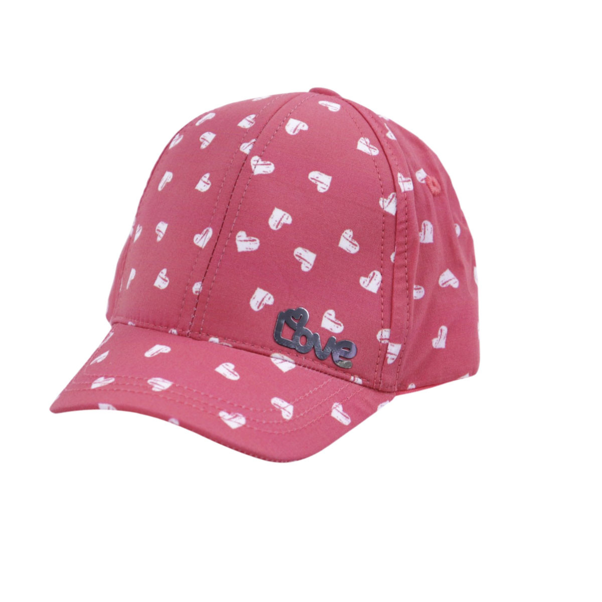 Лятна шапка "Love" в цвят диня