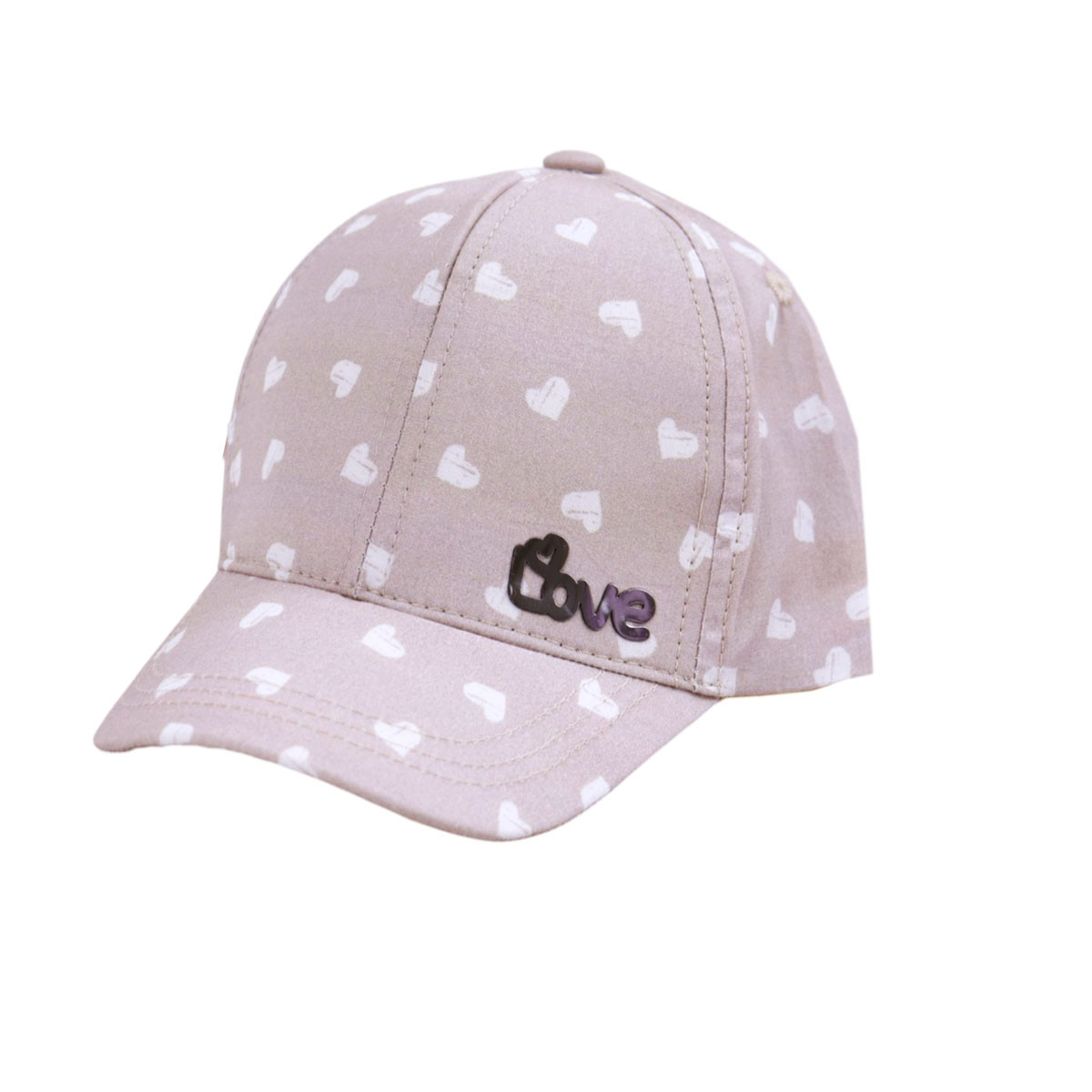 Лятна шапка "Love" в капучино