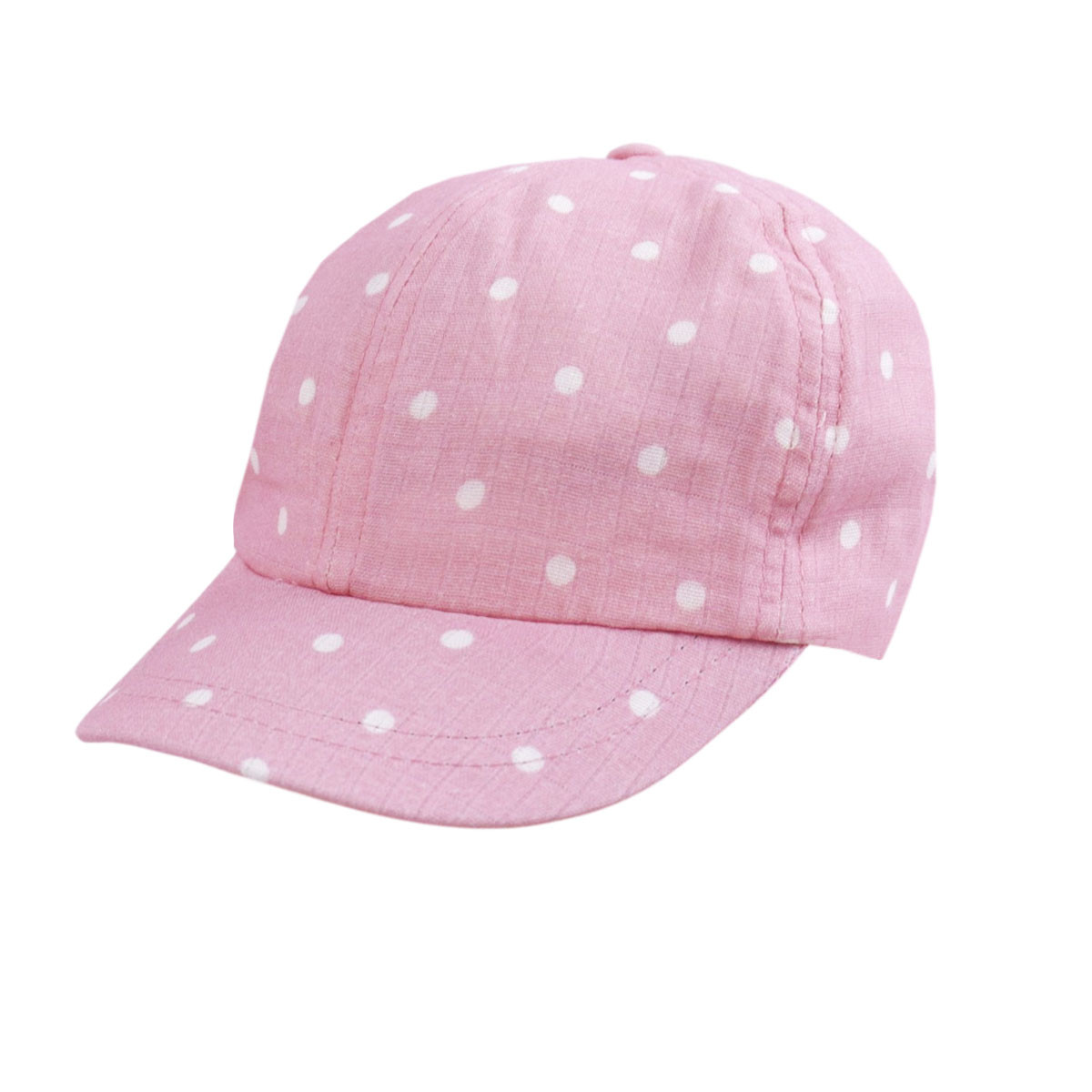 Мека лятна шапка на точки в розово