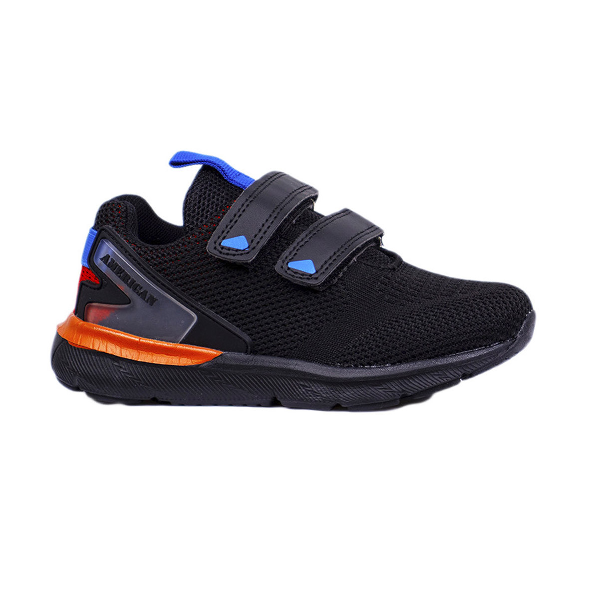 Детски дишащи олекотени маратонки за момчета в черно