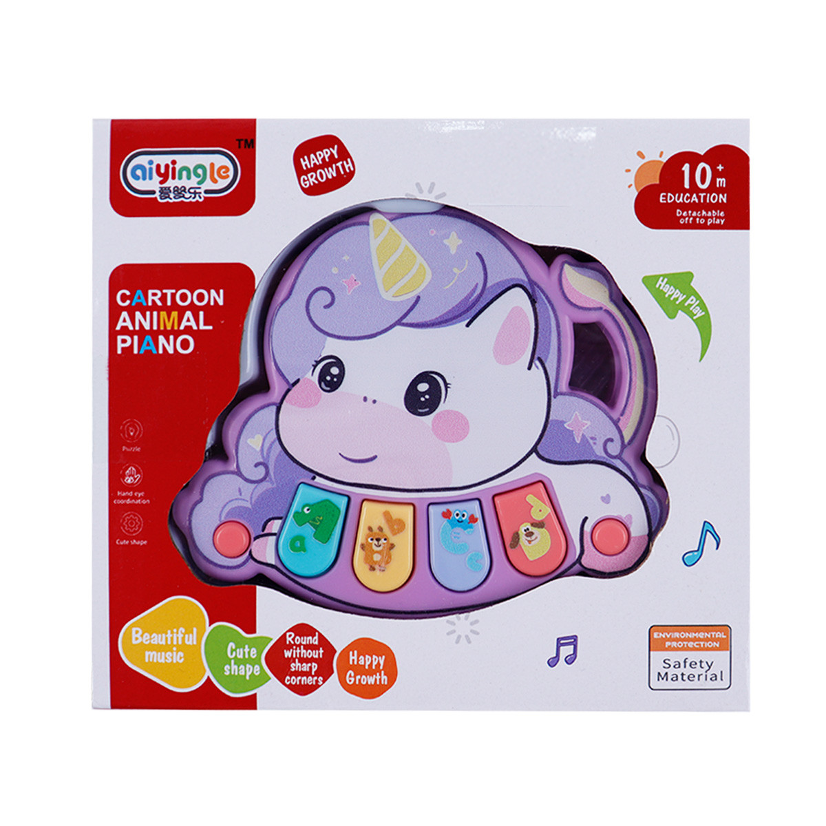 Музикално пиано ''Еднорог''  15 х 14 см