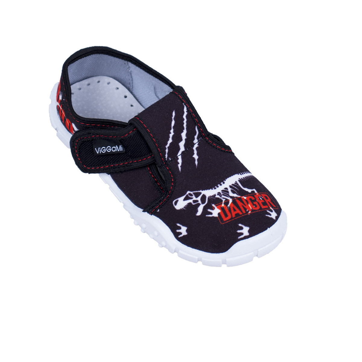 Анатомични дишащи текстилни обувки за момчета в графит  и бяло