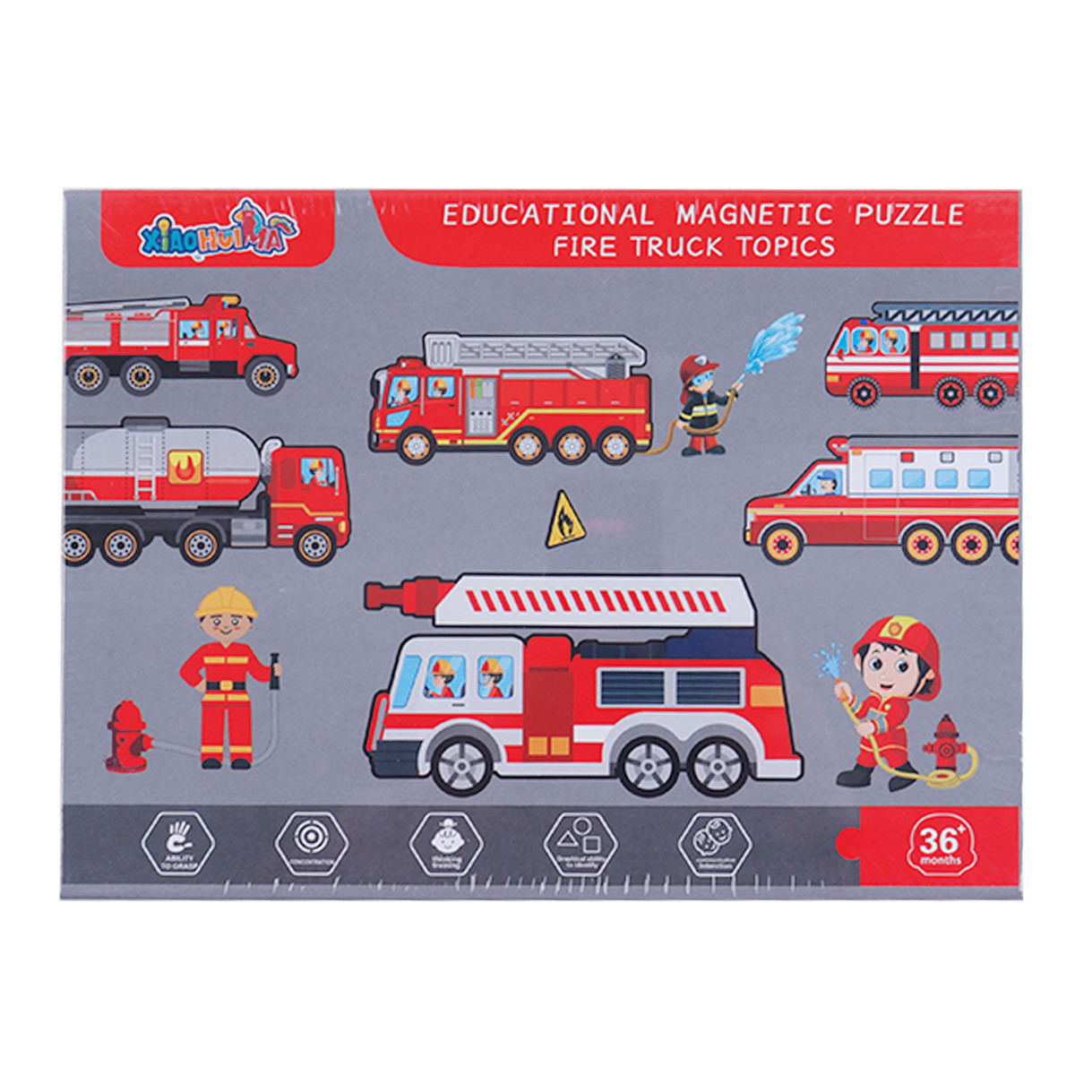 Образователен магнитен пъзел ''Пожарна'' 23 x 17 см