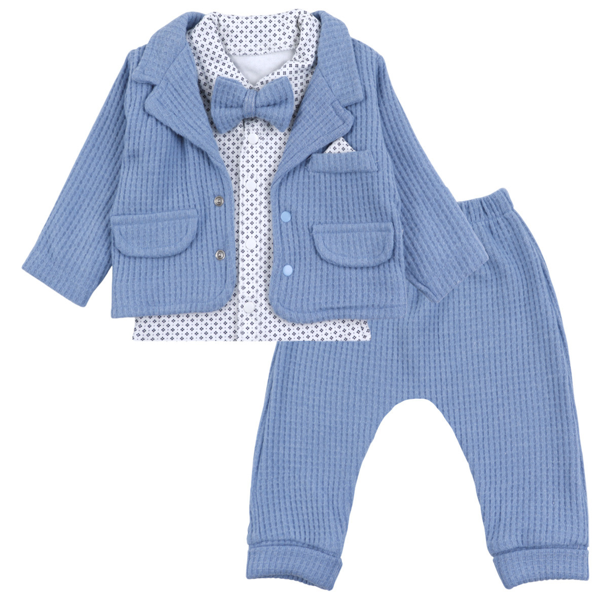 Официален бебешки комплект от 4 части "Little classic" в синьо