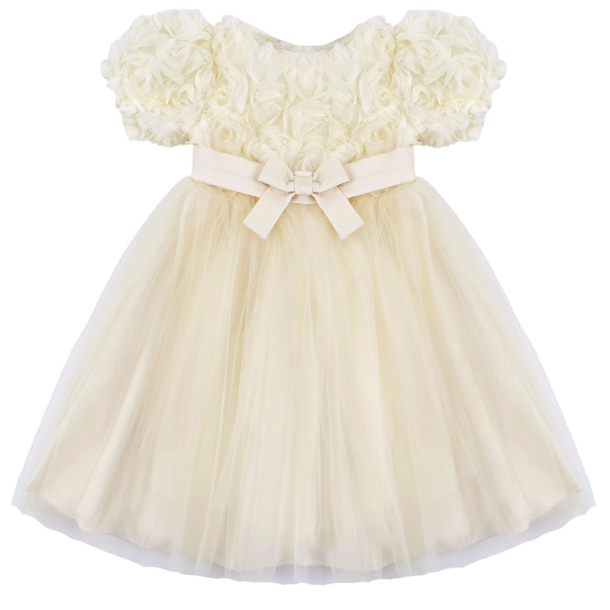 Официална детска рокля "Rose" в шампанско
