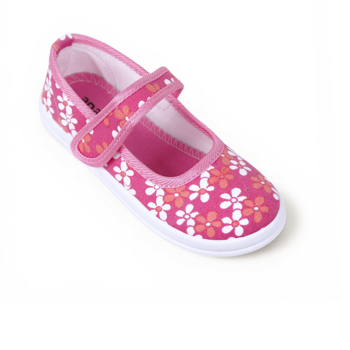 Олекотени текстилни обувки с цветчета