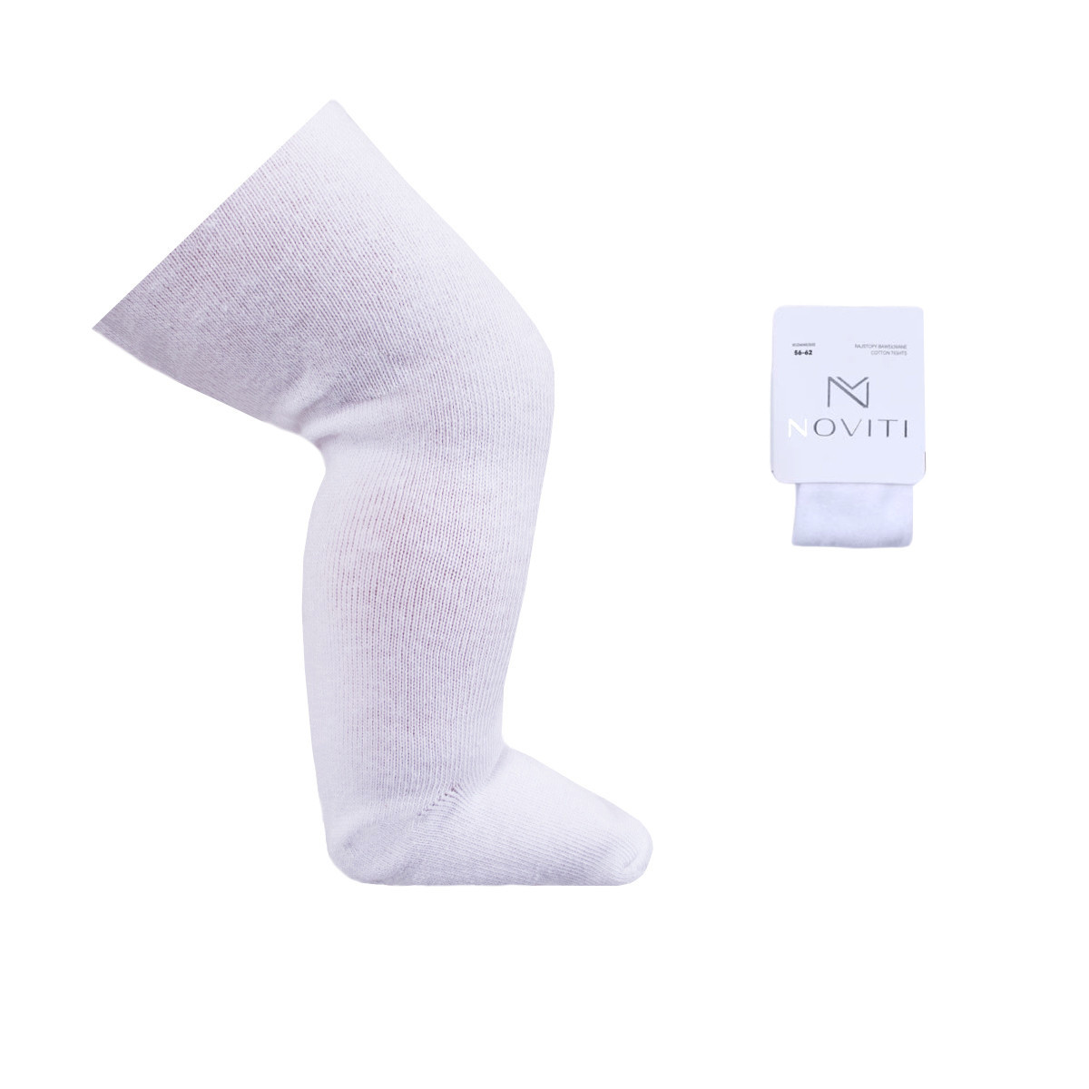 Бял бебешки памучен чорапогащник