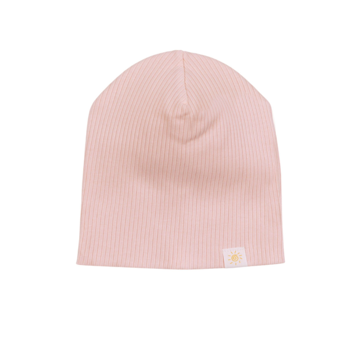 Памучна детска шапка в праскова