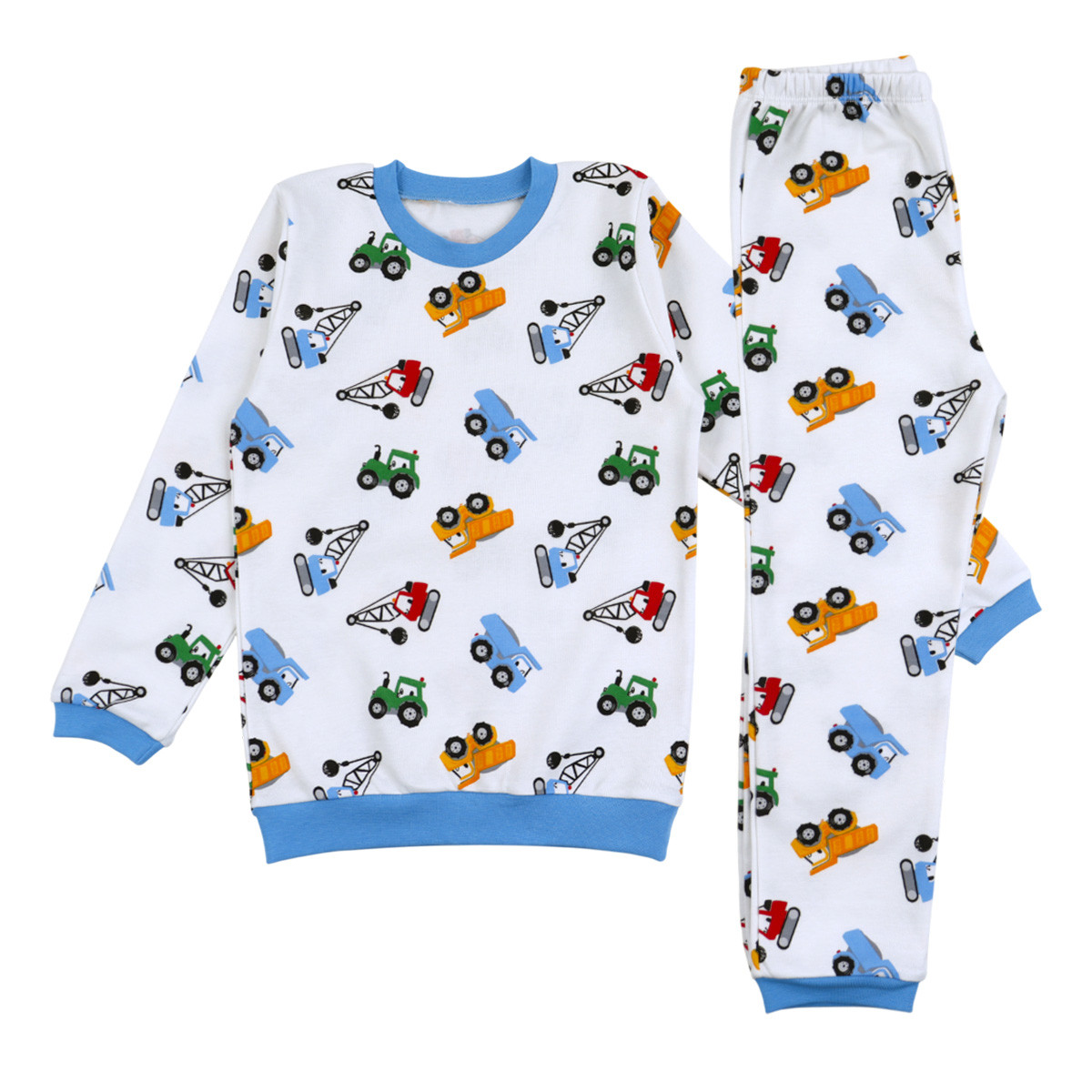 Памучна плътна пижама "Machines"