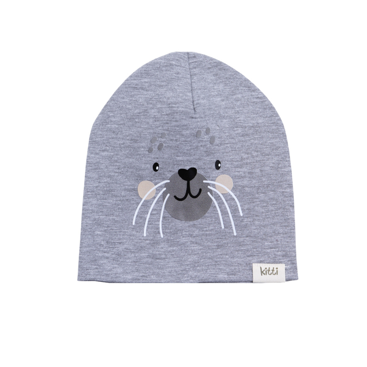 Бебешка трикотажна шапка ''Little one'' в сив меланж