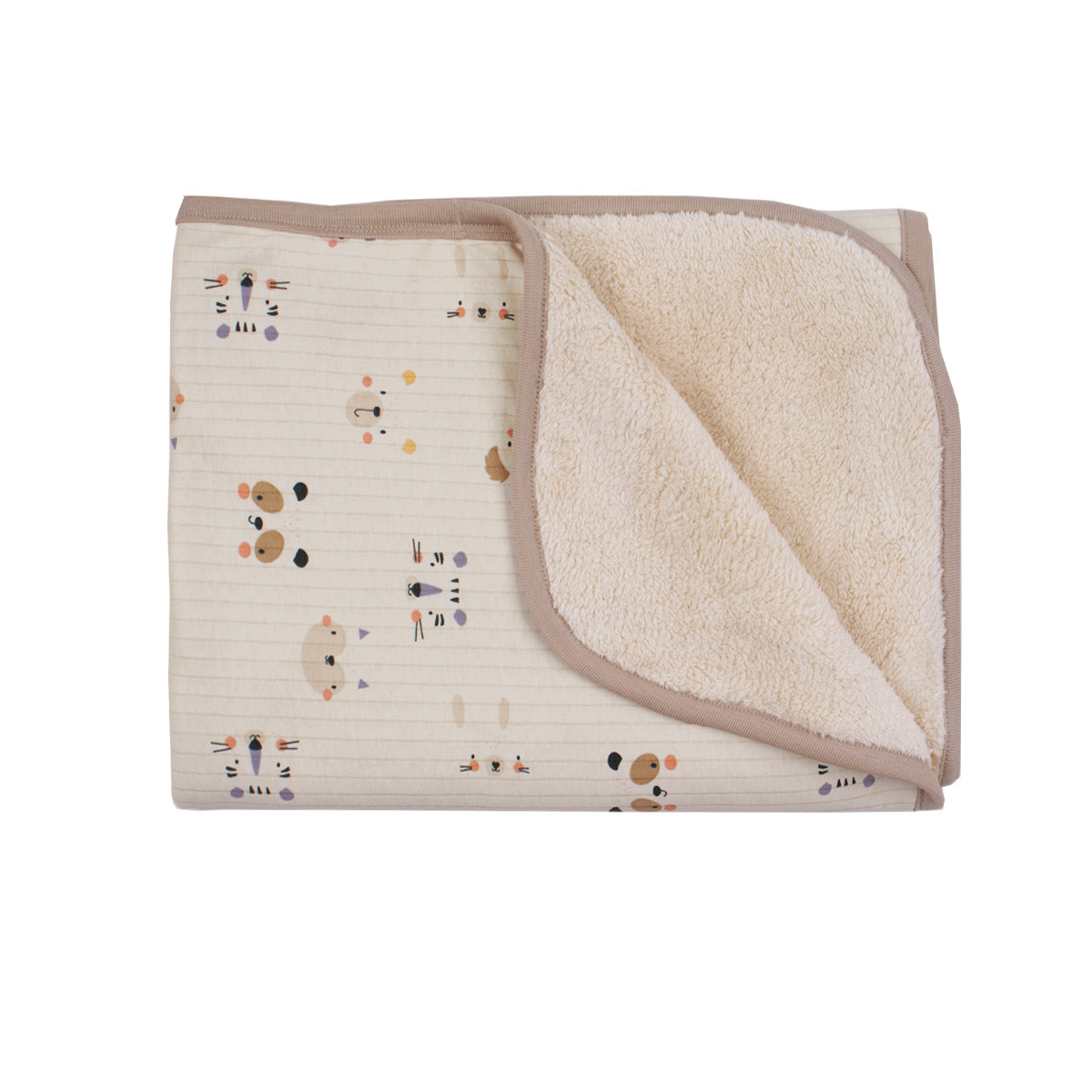 Бебешка памучна пелена с пух ''Zoo'' 85 х 85 см