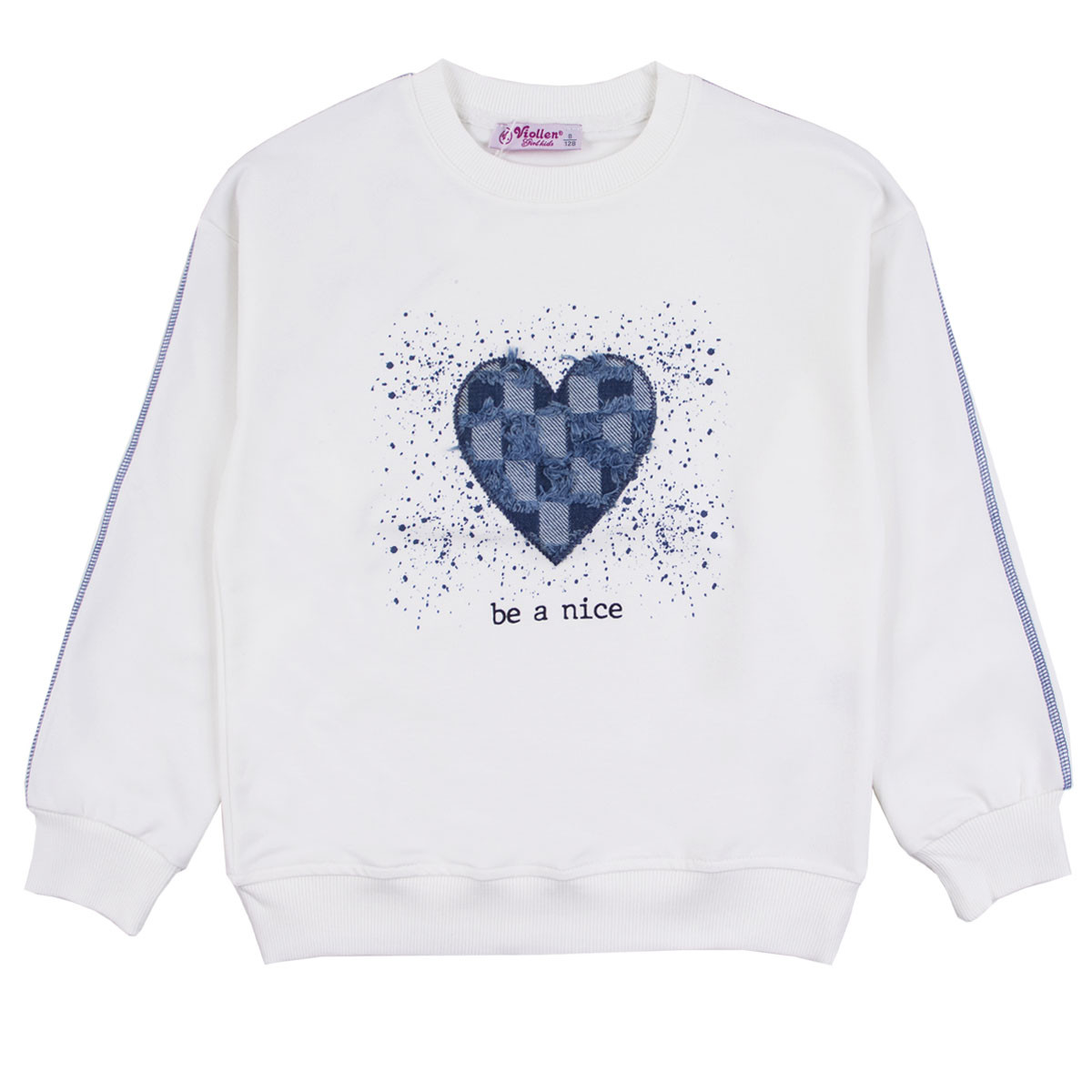 Плътна блуза "Be a nice" в екрю