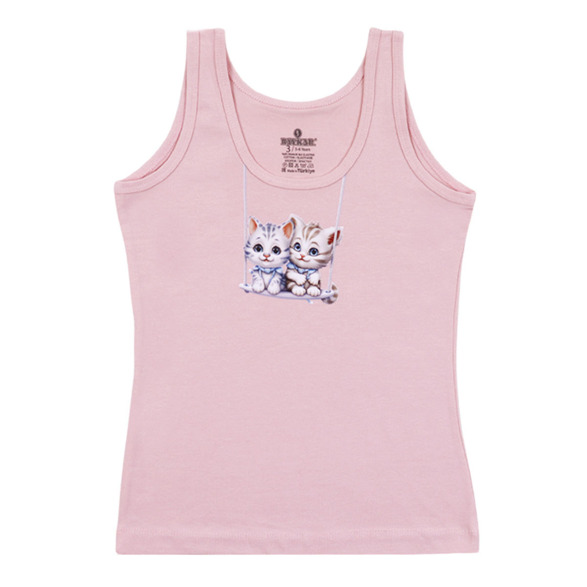 Потник за момичета "Cute kittens" в опушено розов