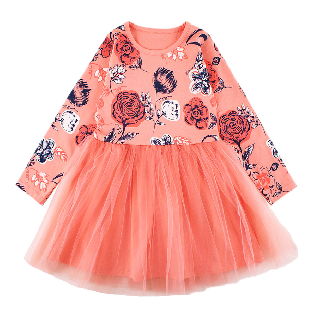 Детска рокля в цвят праскова "Андрея"