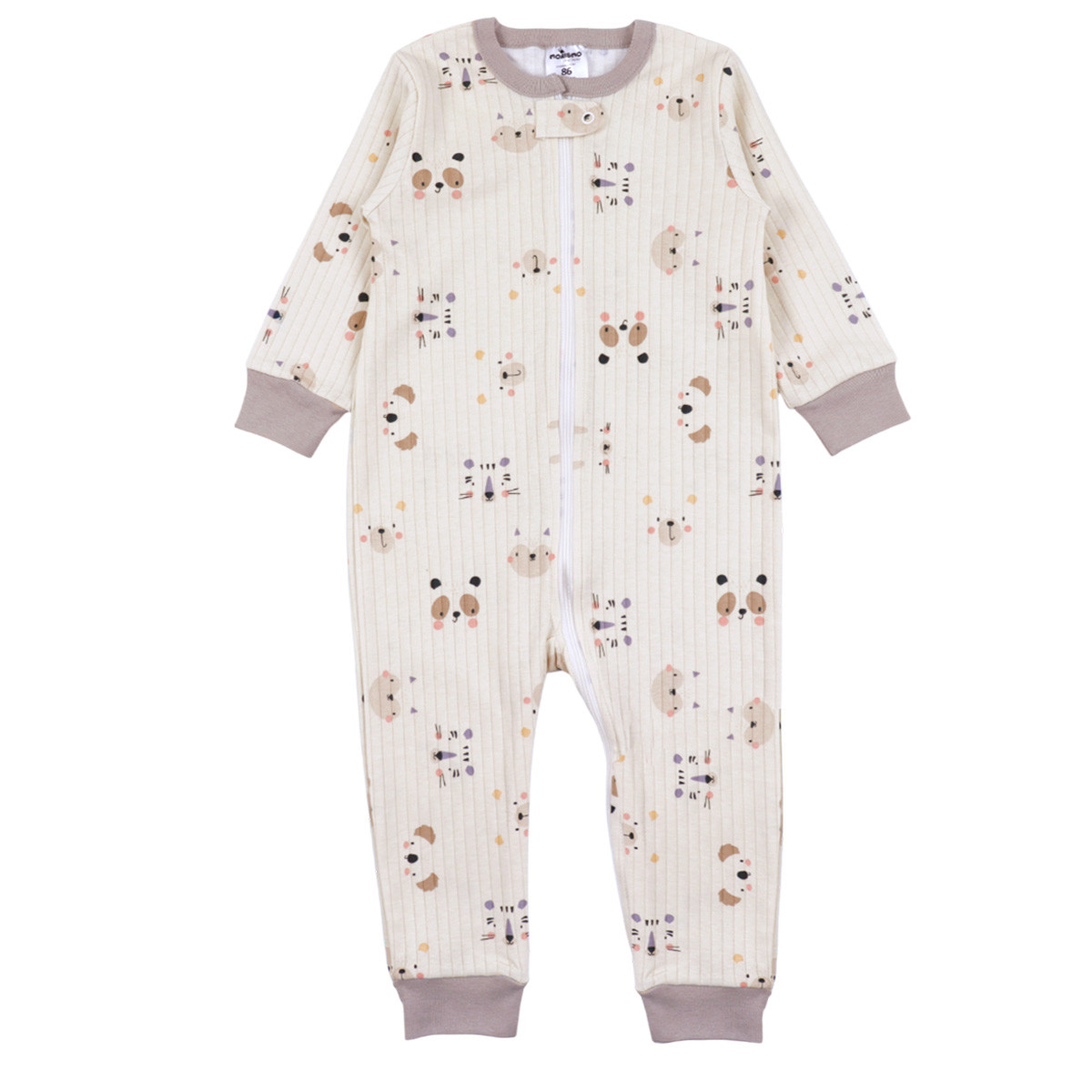 Бебешки ромпър с цип и открити крачета ''Zoo''