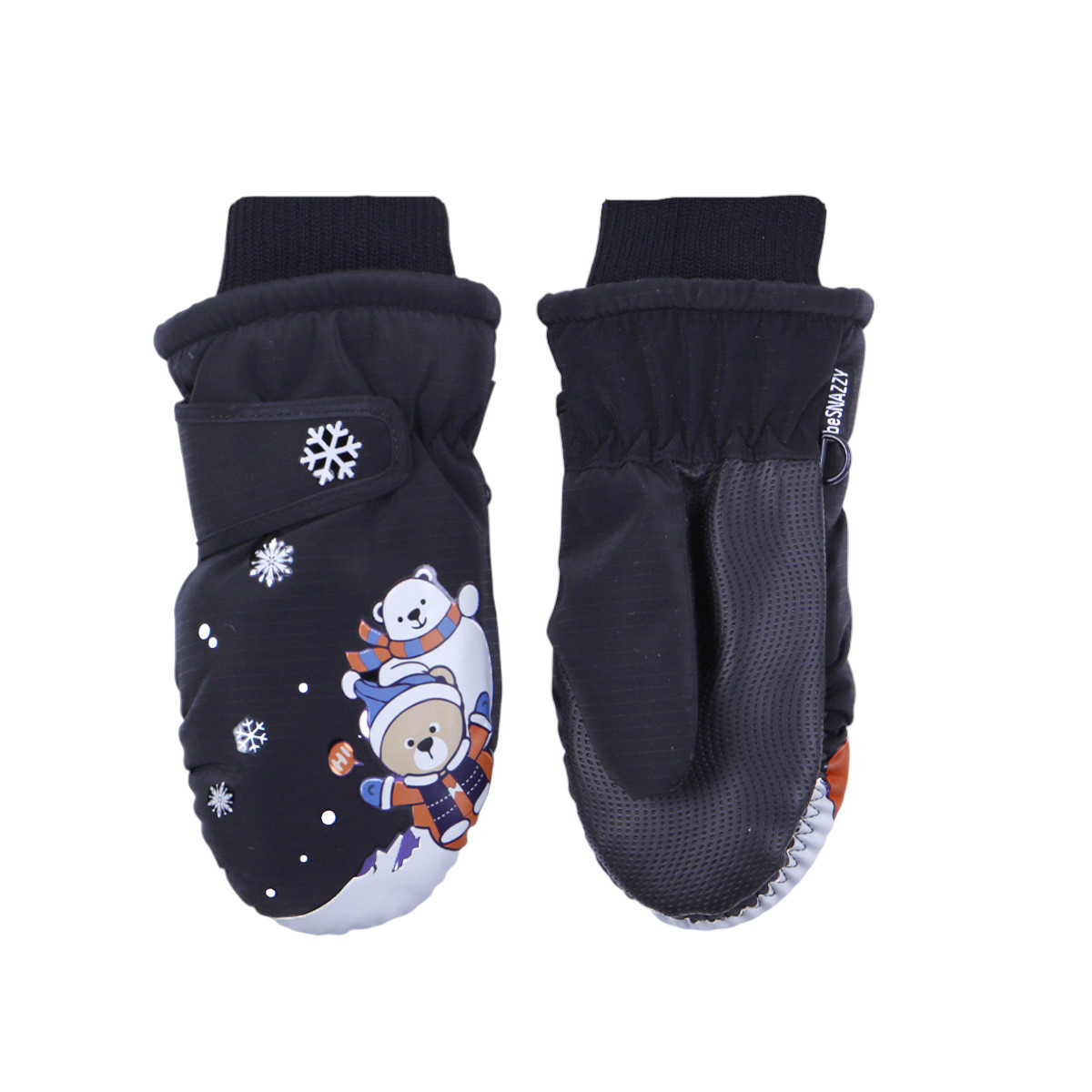 Ръкавици за ски с поларена подплата ''Polar bear'' в черно