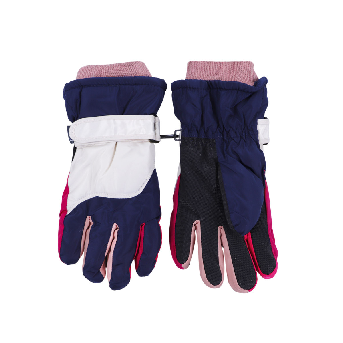 Ръкавици за ски с поларена подплата в тъмносиньо и екрю
