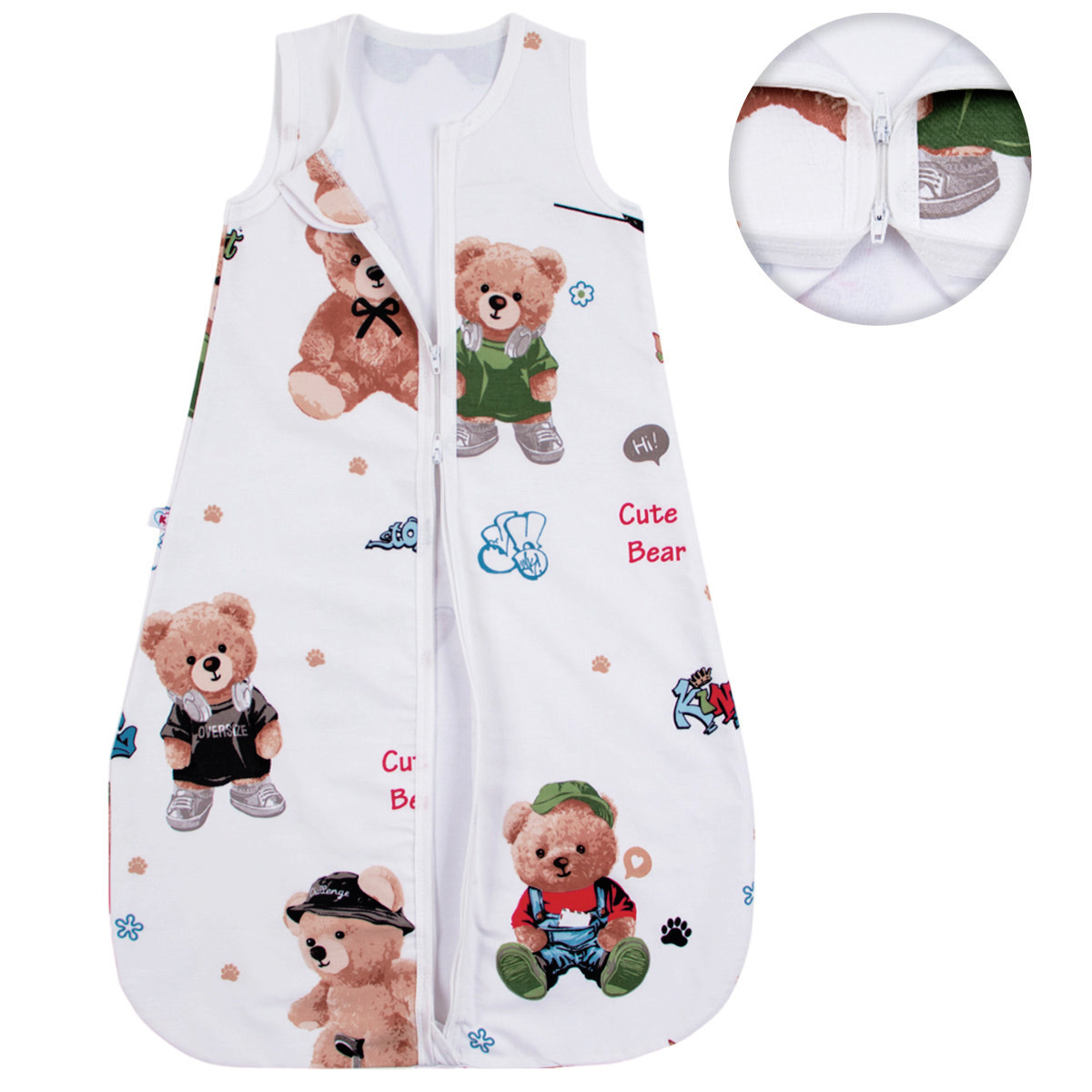 Спален чувал с двупосочен цип "Cute bear"