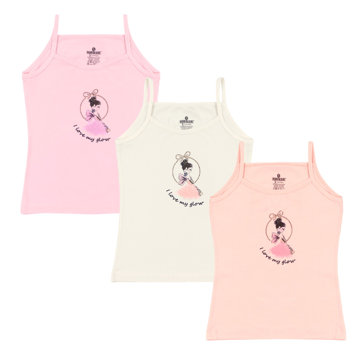 Тройка потници с тънки презрамки "Glow"