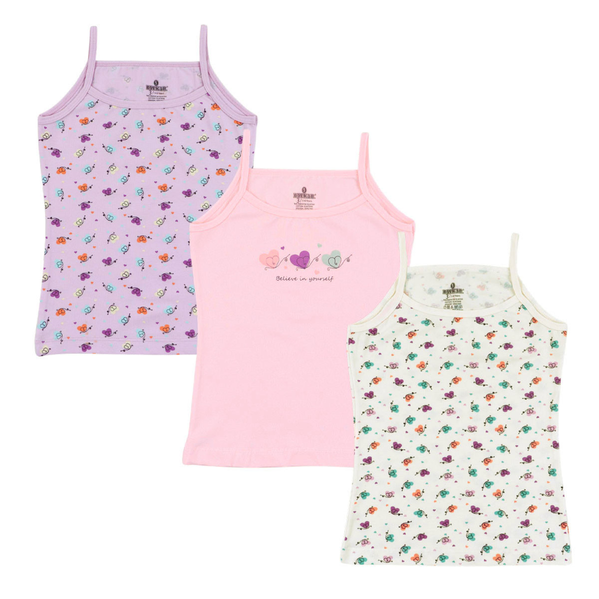 Тройка потници с тънки презрамки ''Believe"'