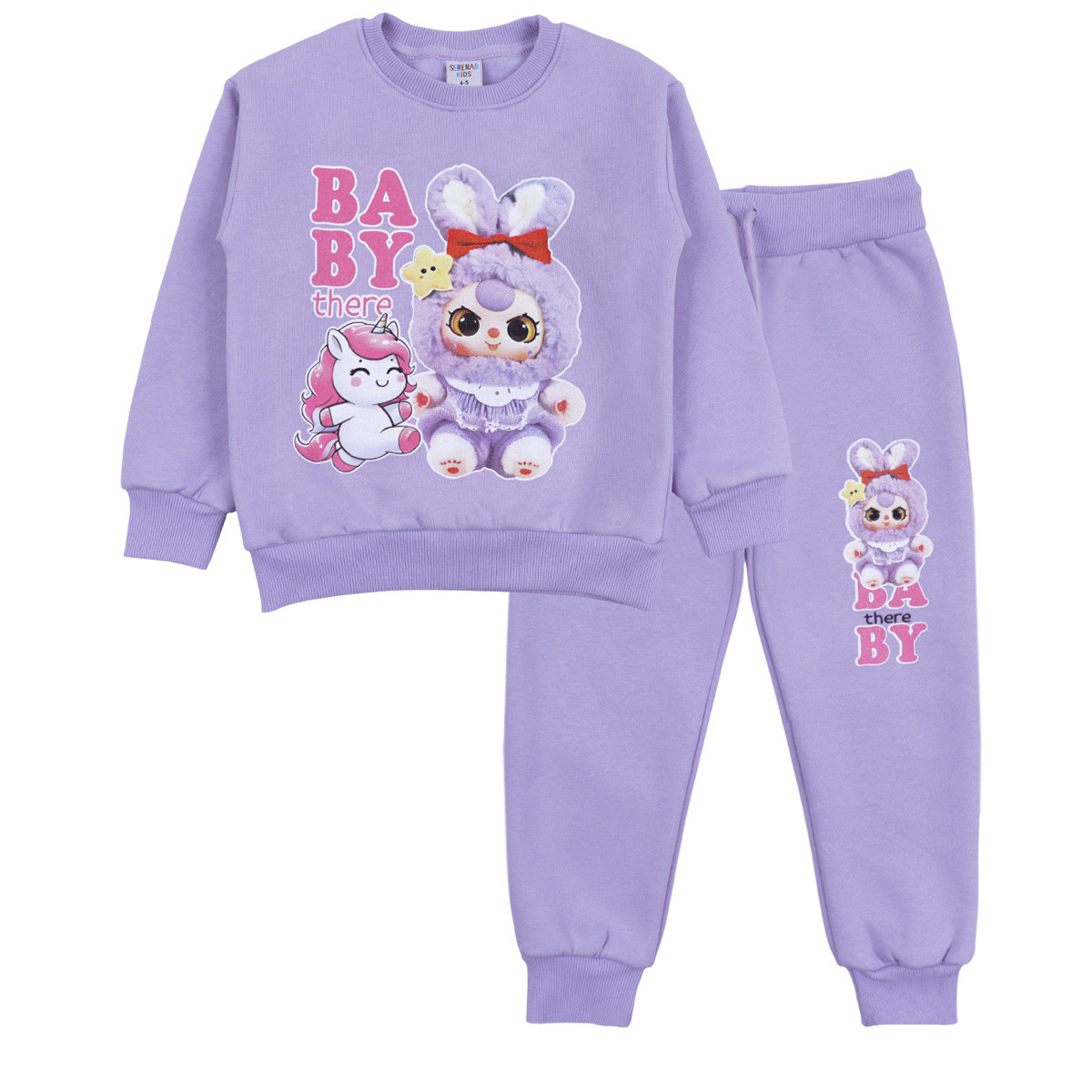 Ватиран комплект "Baby" в лилаво