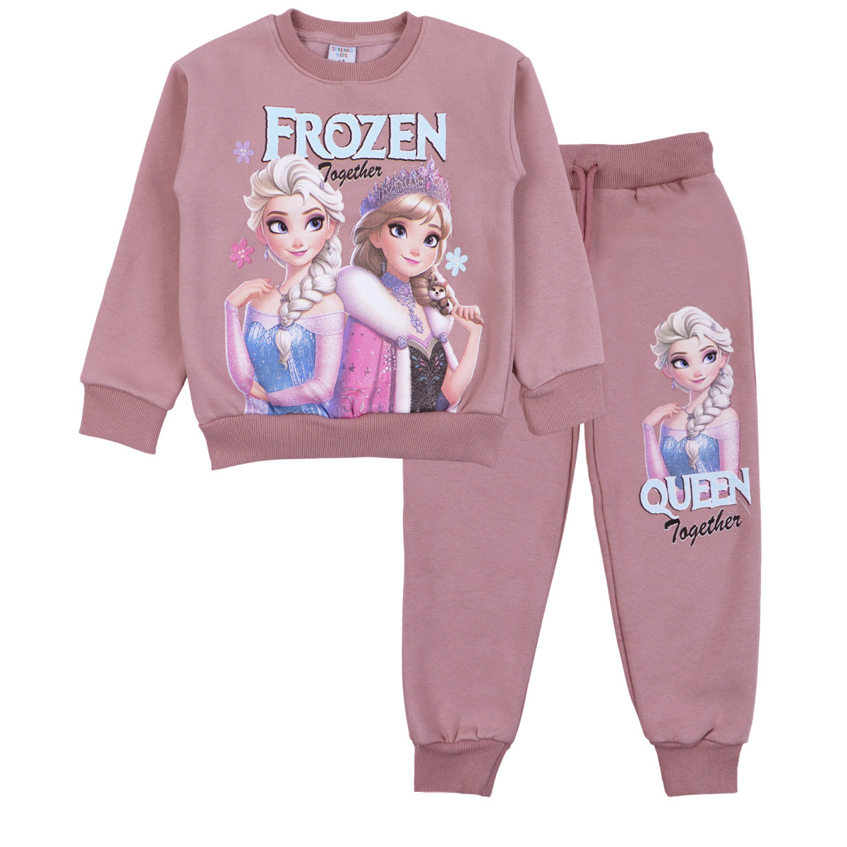 Ватиран комплект "Together" в опушено розово