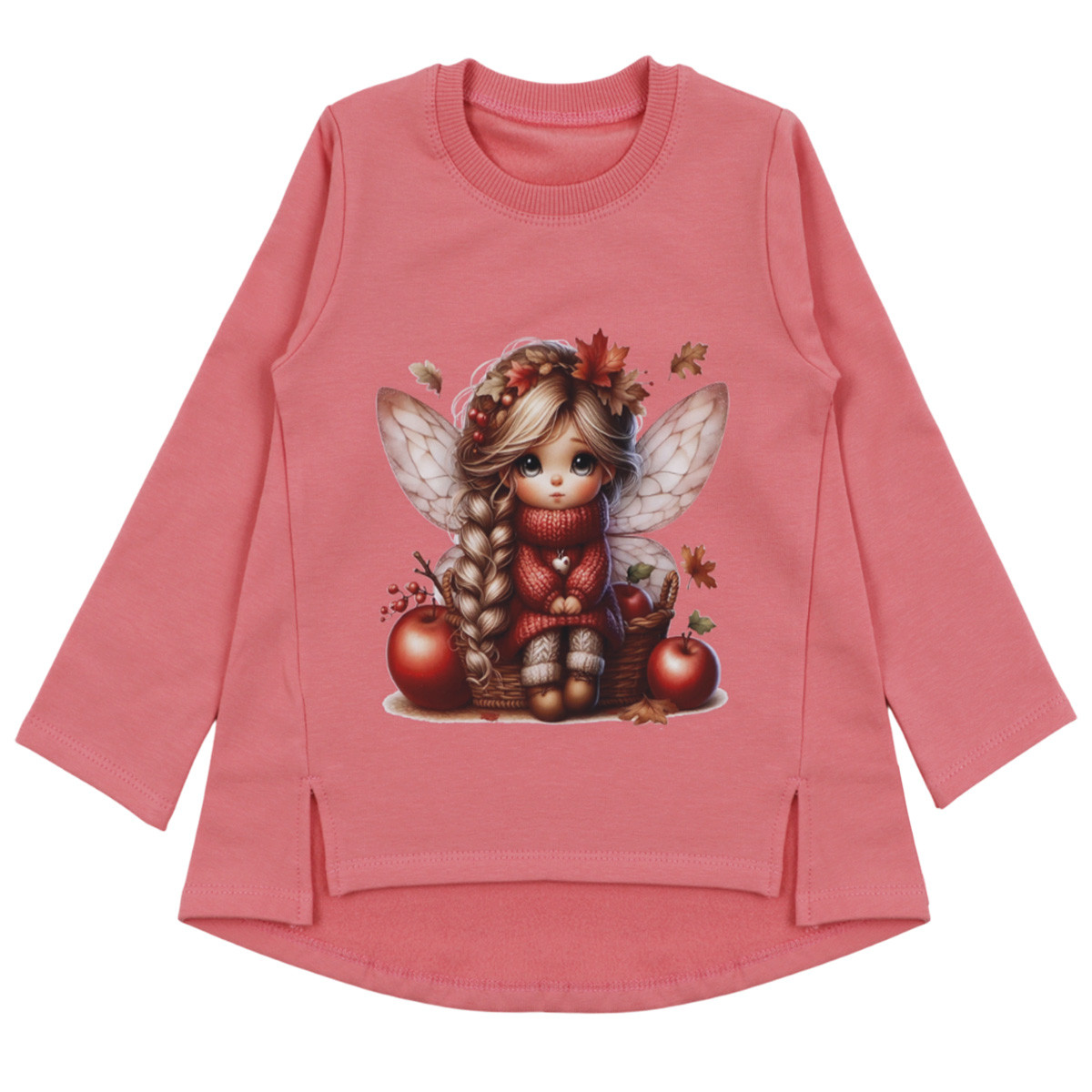 Ватирана туника "Fairy" в цвят сьомга